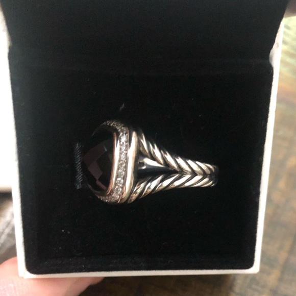 COPY - David Yurman Albion Ring with Black Onyx and Diamonds, 14mm - Size 7 - Picture 3 of 4